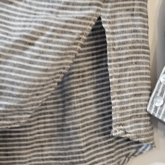 St. Tropez West 100% Linen relax shirt size Large - Picture 6 of 9